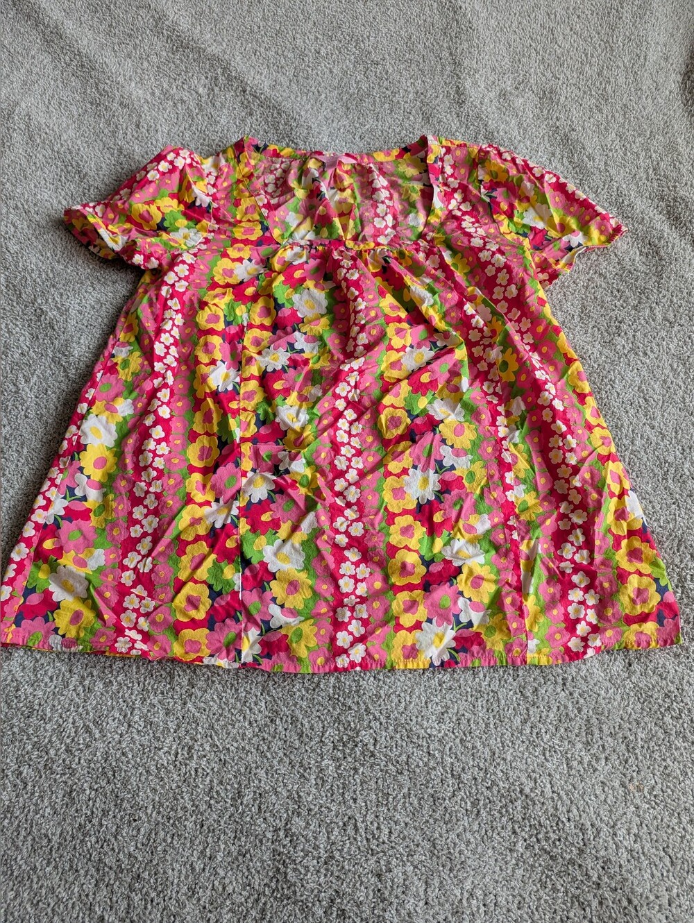 🌼B2G1🌼 Lilly Pulitzer Bright Pink Floral Short Sleeve Top NWOT